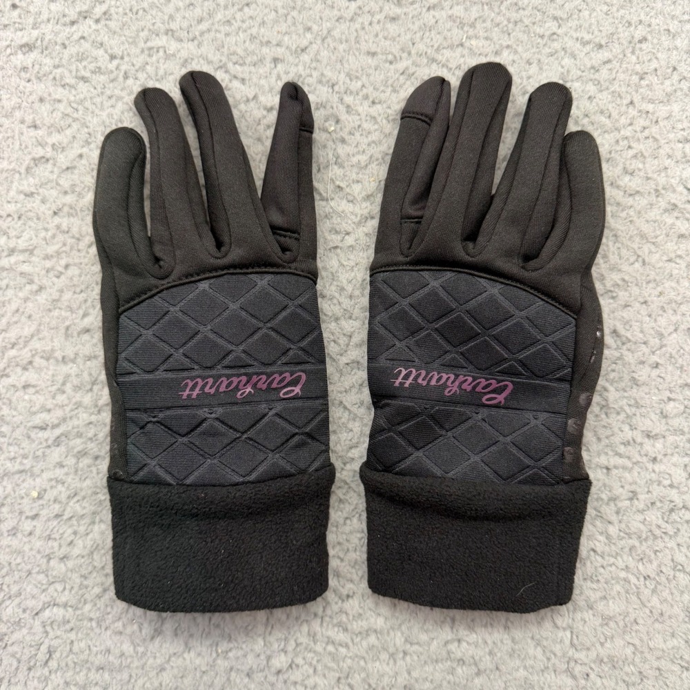 Carhartt Iris WA679S Womens Large Black Silicone‎ Grip Quilted Fleece Gloves